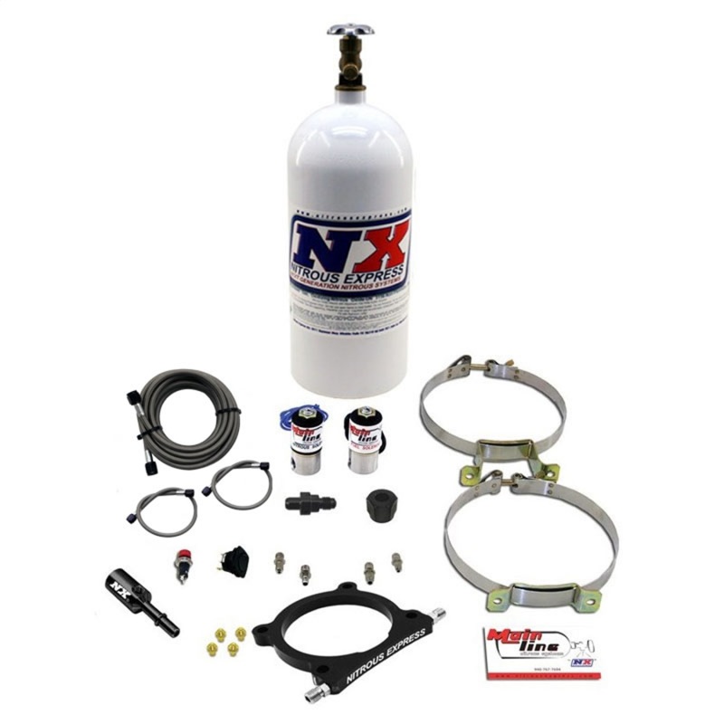 Ford Mustang Nitrous Oxide Kit - Nitrous Express - Mainline EFI Nitrous Plate Kit w/10lb Bottle - `11-`17 Ford Mustang Nitrous Oxide Kit - Nitrous Express - Mainline EFI Nitrous Plate Kit w/10lb Bottle - `11-`17